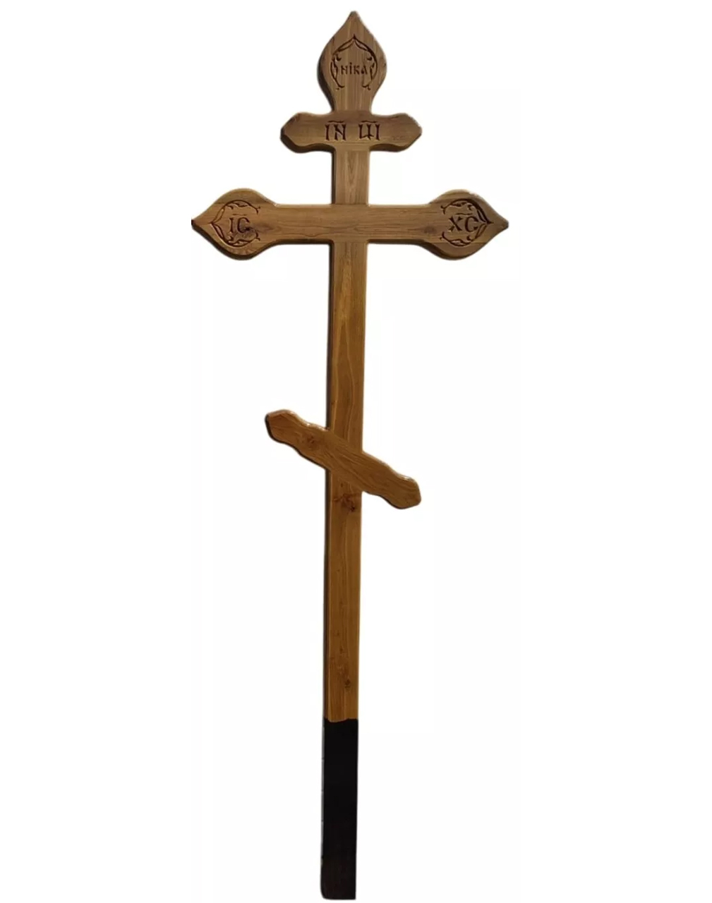 Крест на могилу дубовый «Фигурный»