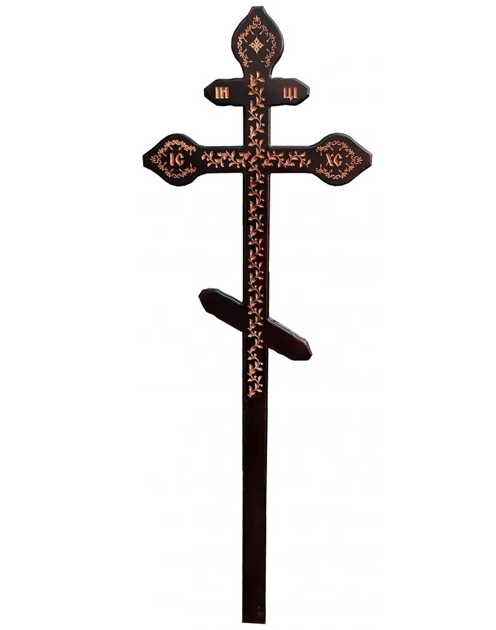 Крест на могилу сосновый фигурный «Лоза»