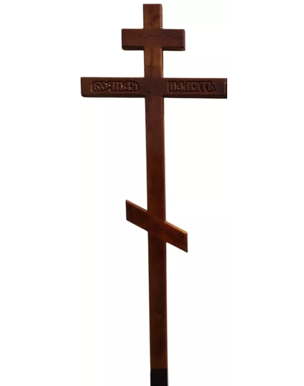 Крест на могилу дубовый прямой «Вечная память»