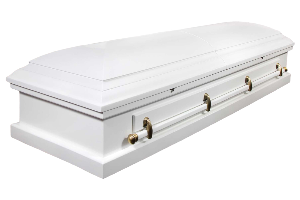 Гроб «Амелия» 4-гранный белый