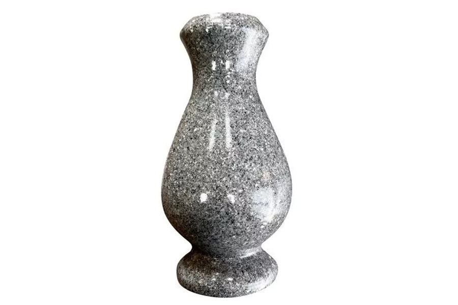 Полуваза серая — высота 17см