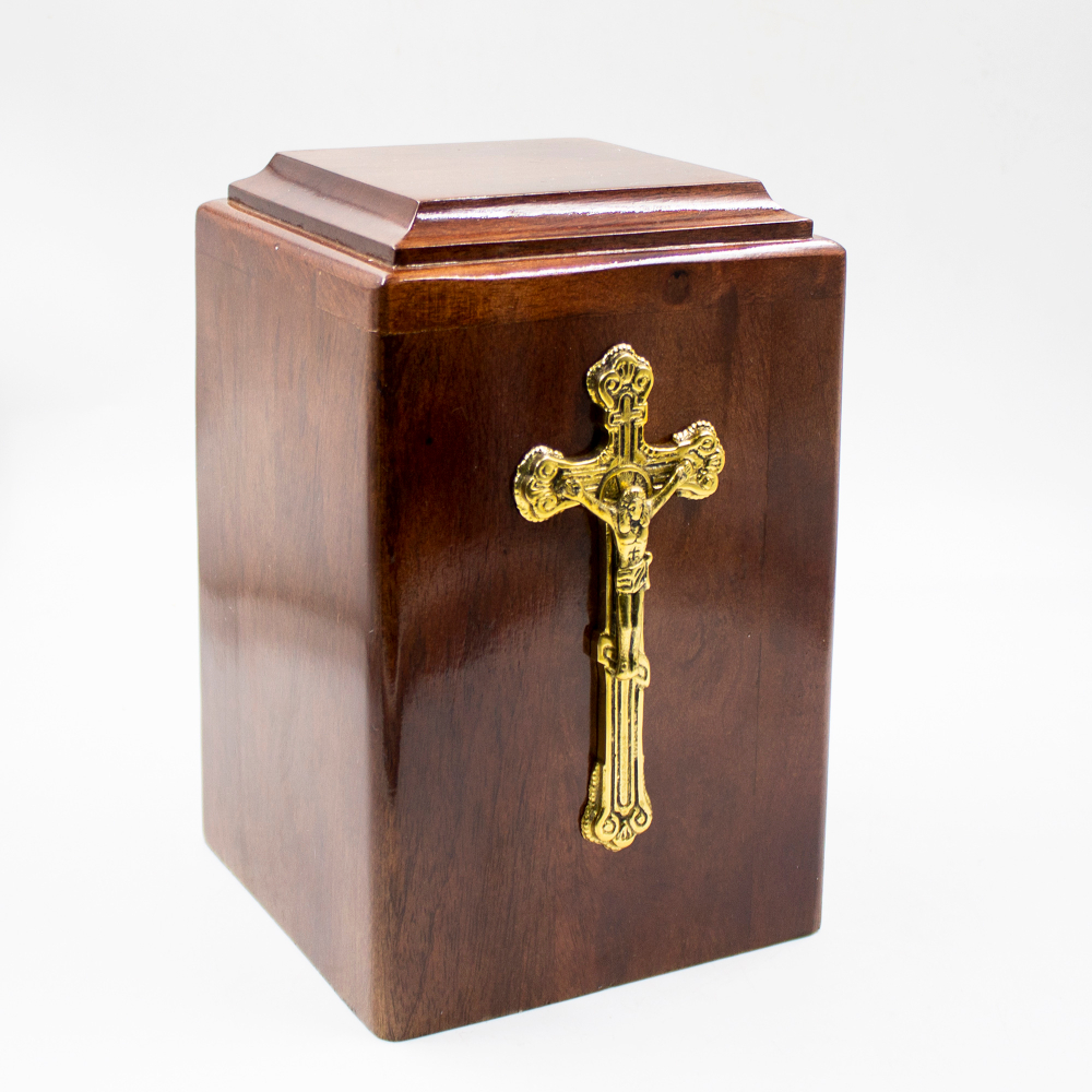 Урна для праха «Сандал» Крест Распятие