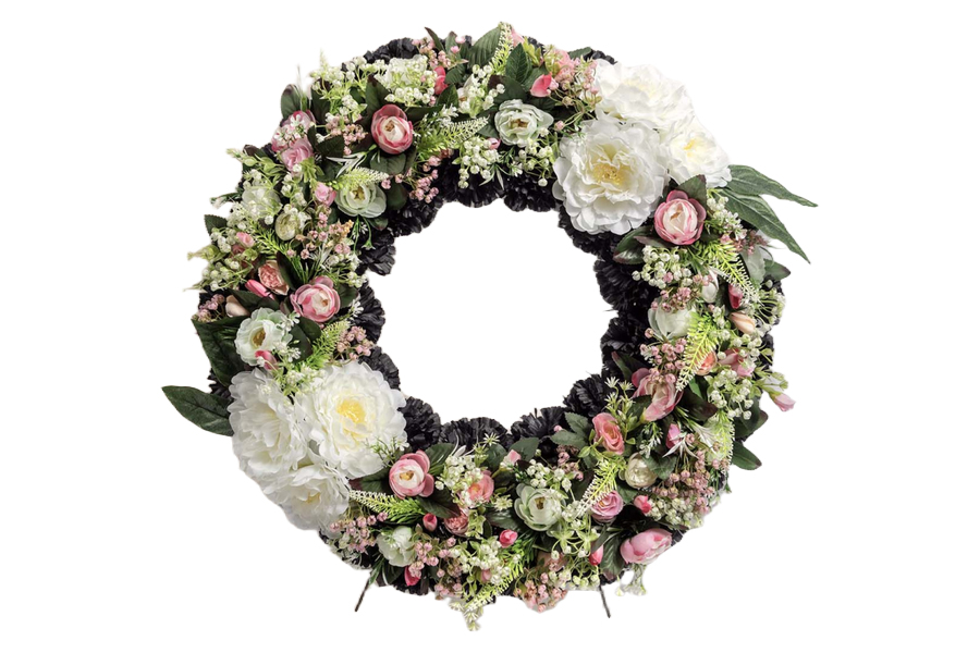 Венок из искусственных цветов «Круглый» 68см