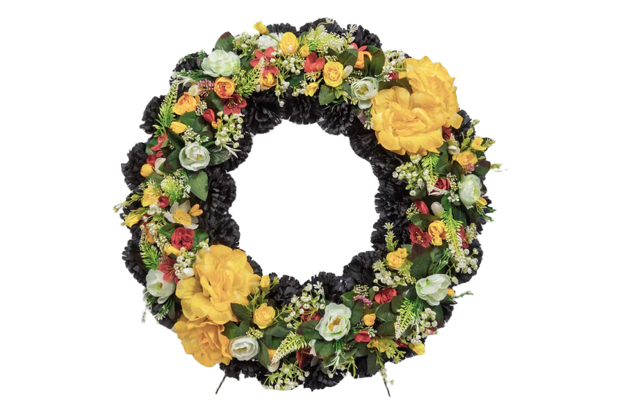 Венок из искусственных цветов «Круглый» 68см